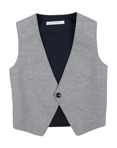 Grey Daniele Alessandrini Babies'  Toddler Boy Tailored Vest Blue Size 4 Cotton, Linen In Gray