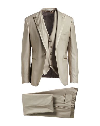 Tagliatore Man Suit Beige Size 40 Virgin Wool, Silk, Elastane In Beige