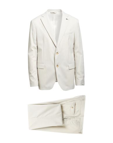 Paoloni Man Suit Off White Size 42 Virgin Wool, Elastane In White