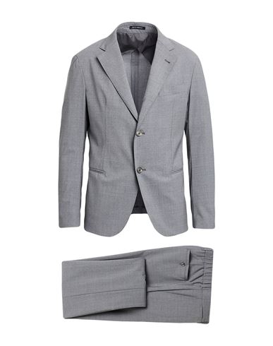 Emporio Armani Man Suit Grey Size 40 Virgin Wool, Elastane In Grey