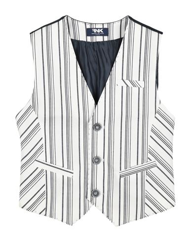 Manuell & Frank Toddler Boy Tailored Vest White Size 6 Cotton, Elastane In White