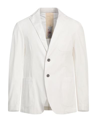 Messagerie Man Blazer White Size 42 Cotton, Elastane