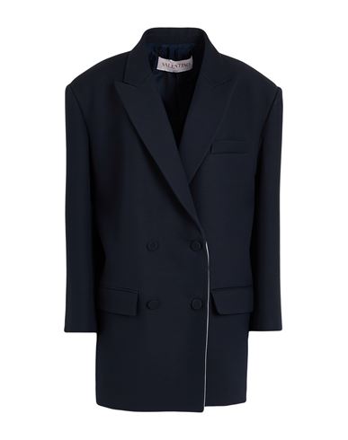 Valentino Garavani Woman Blazer Midnight Blue Size 2 Virgin Wool, Silk