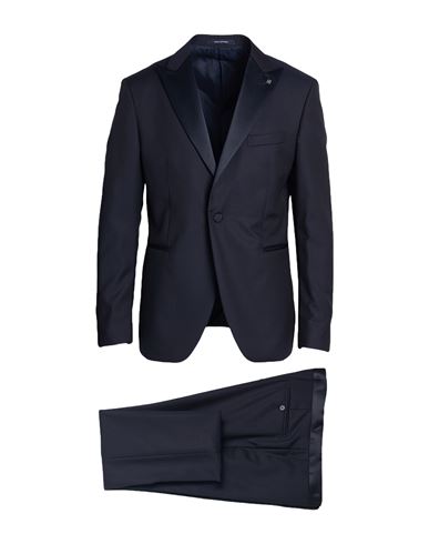 Tagliatore Man Suit Midnight Blue Size 42 Virgin Wool, Silk In Blue