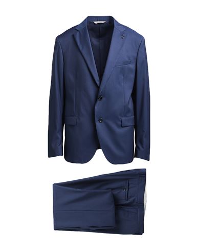 Paoloni Man Suit Blue Size 40 Virgin Wool