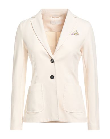 Circolo 1901 Woman Blazer Cream Size 8 Cotton, Elastane In White