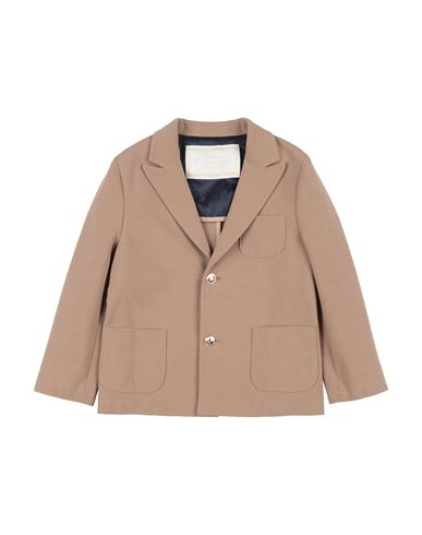 DANIELE ALESSANDRINI DANIELE ALESSANDRINI TODDLER BOY BLAZER SAND SIZE 4 COTTON, POLYAMIDE, ELASTANE 