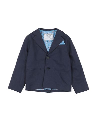 DANIELE ALESSANDRINI DANIELE ALESSANDRINI TODDLER BOY BLAZER NAVY SIZE 5 LINEN, VISCOSE 