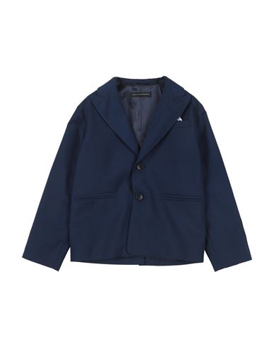 DANIELE ALESSANDRINI DANIELE ALESSANDRINI TODDLER BOY BLAZER MIDNIGHT BLUE SIZE 5 POLYESTER, VISCOSE, ELASTANE 
