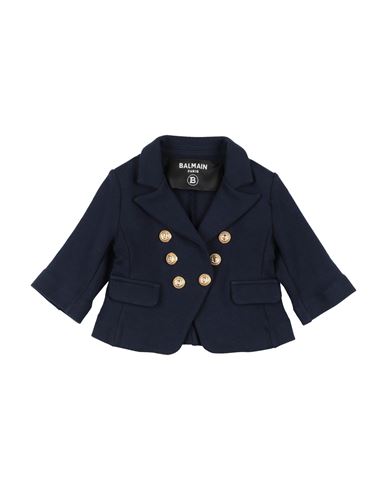 Balmain Babies'  Newborn Girl Blazer Navy Size 3 Cotton In Blue