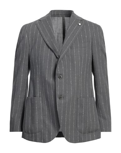 Luigi Bianchi Mantova Man Blazer Grey Size 42 Virgin Wool In Gray