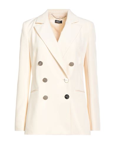 Liu •jo Woman Blazer Ivory Size 12 Polyester, Elastane In Pink
