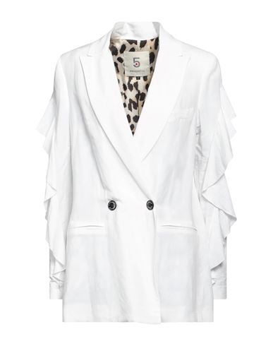 5 Progress Woman Blazer White Size Xs Viscose, Linen In White