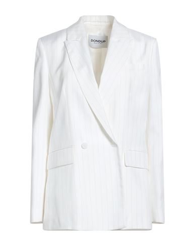 Dondup Woman Blazer Ivory Size 6 Viscose In White