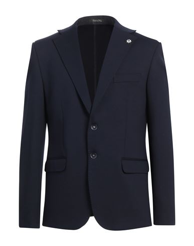 Eredi Del Duca Man Blazer Navy Size 46 Viscose, Nylon, Elastane In Navy