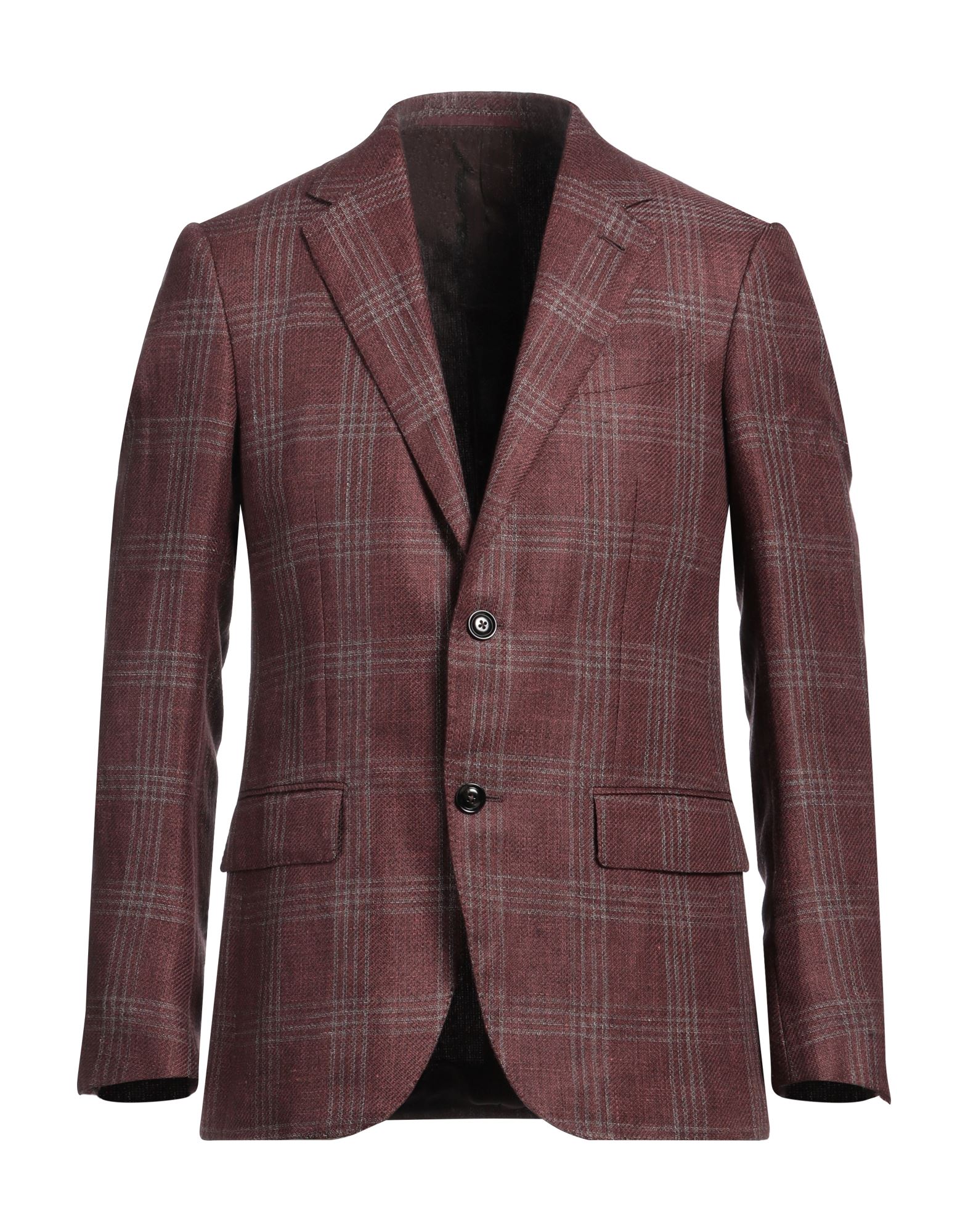 《セール開催中》ZEGNA メンズ ブレザー ボルドー 48 リネン 44% / 毛（アルパカ） 39% / シルク 17%
