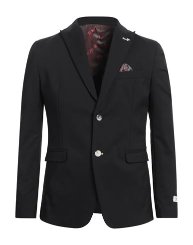 Shop Berna Man Blazer Black Size 42 Cotton, Polyamide, Elastane