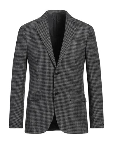 Zegna Man Blazer Charcoal Size 48 Wool, Linen, Silk In Grey