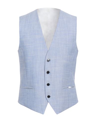 HUGO BOSS HUGO MAN TAILORED VEST LIGHT BLUE SIZE 42 VIRGIN WOOL, POLYESTER, COTTON, ELASTANE 