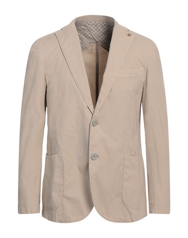 BARBATI BARBATI MAN BLAZER BEIGE SIZE 44 COTTON, POLYESTER, ELASTANE 