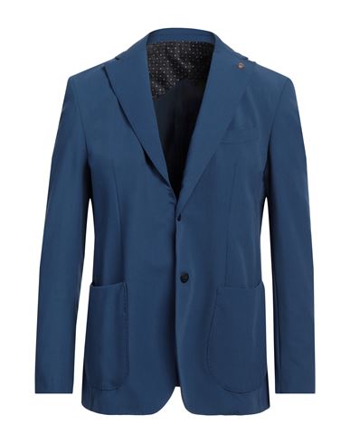 BARBATI BARBATI MAN BLAZER SLATE BLUE SIZE 42 POLYESTER, VISCOSE, ELASTANE 