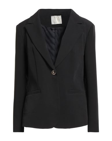 Yes Zee By Essenza Urban Chic Woman Blazer Black Size Xl Polyester, Elastane