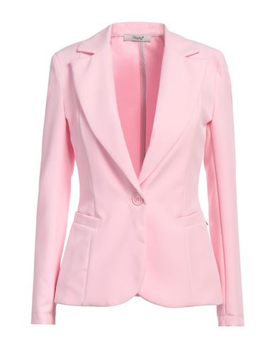 Maryley Woman Blazer Light Pink Size 12 Polyester, Elastane In Pink