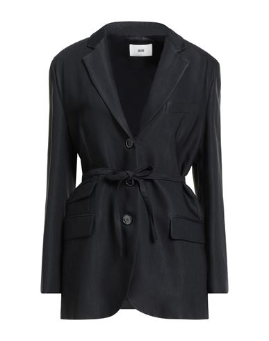 Solotre Woman Blazer Midnight Blue Size 6 Viscose, Linen