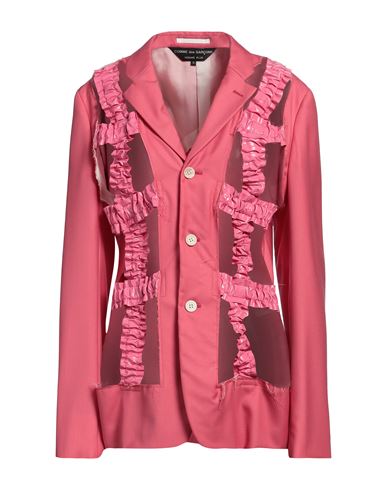 COMME DES GARÇONS COMME DES GARÇONS HOMME PLUS WOMAN BLAZER PINK SIZE M WOOL, POLYESTER, PVC - POLYVINYL CHLORIDE 