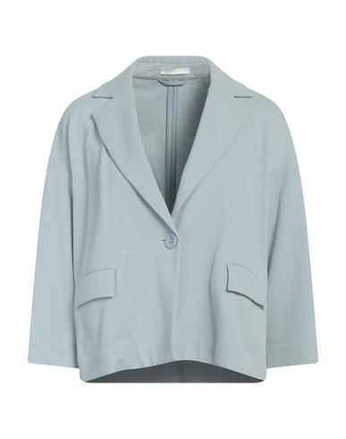 Circolo 1901 Woman Blazer Light Blue Size 8 Cotton, Elastane In Blue