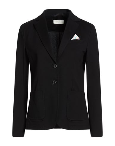 Circolo 1901 Knitted Jacket With Front Pockets And V-neck In Black