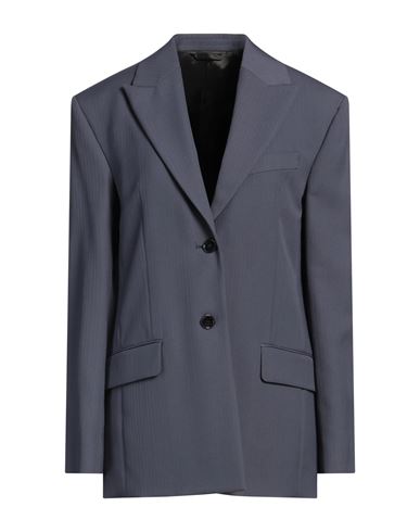 Acne Studios Woman Blazer Slate Blue Size 8 Polyester, Wool In Blue