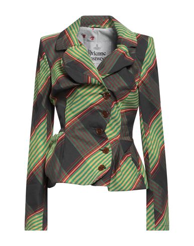 Vivienne Westwood Drunken Tailored Tartan Blazer In Green