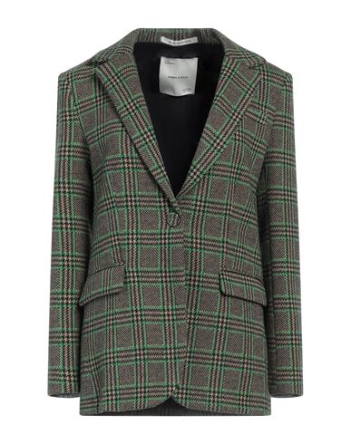 Emma & Gaia Woman Blazer Green Size 8 Polyester, Cotton