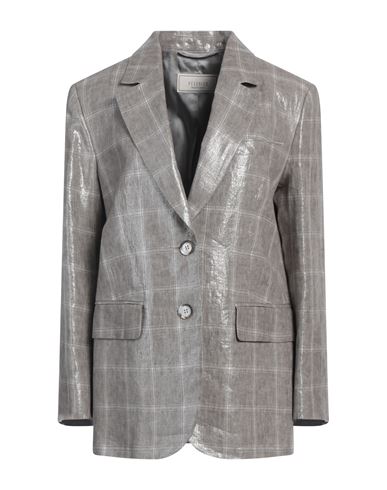 Shop Peserico Woman Blazer Grey Size 6 Linen