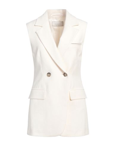 Shop Peserico Woman Blazer White Size 14 Cotton, Linen, Polyamide, Elastane