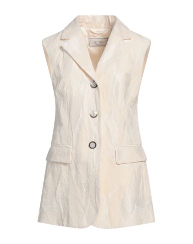 Shop Peserico Woman Blazer Ivory Size 12 Cotton, Viscose, Linen In White