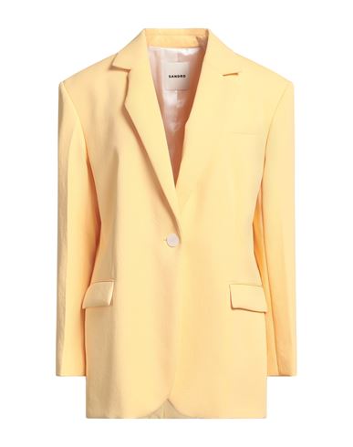 Sandro Woman Blazer Marigold Size 10 Polyester In Yellow