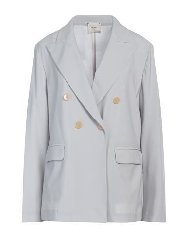 Alysi Crème Woman Blazer Grey Size 8 Virgin Wool, Elastane In Grey