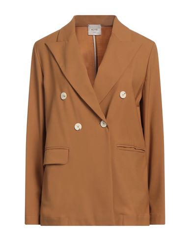 Alysi Crème Woman Blazer Mustard Size 10 Virgin Wool, Elastane In Yellow