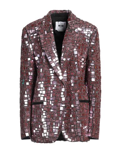 Msgm Woman Blazer Antique Rose Size 4 Polyester In Pink