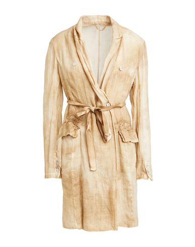 Masnada Woman Blazer Sand Size 4 Ramie In Beige