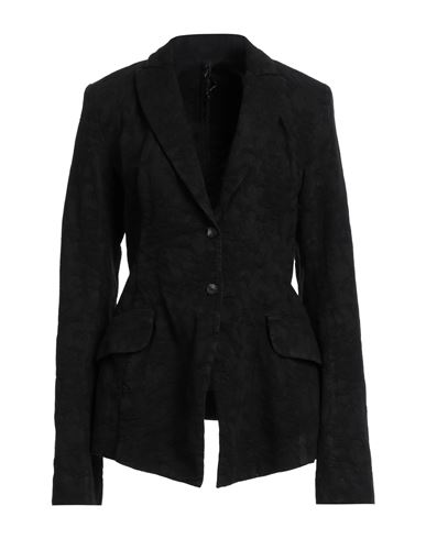 Masnada Woman Blazer Black Size 6 Cotton In Black