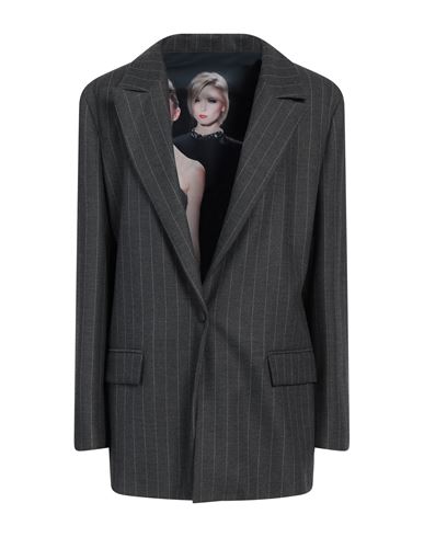 Cristinaeffe Woman Blazer Charcoal Size 10 Polyester, Viscose, Elastane In Grey
