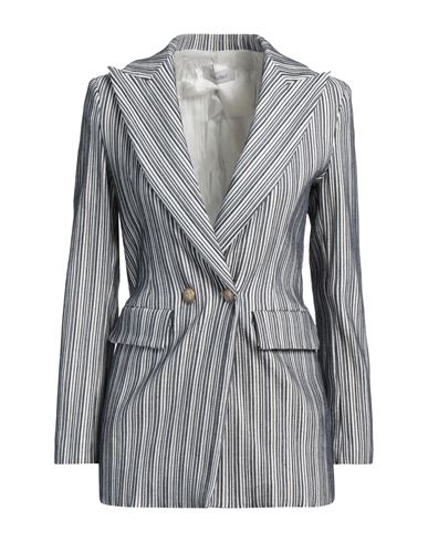 MOTEL MOTEL WOMAN BLAZER MIDNIGHT BLUE SIZE S POLYESTER, COTTON 