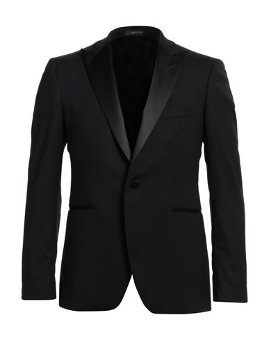 Tagliatore Long-sleeved Coat Belt Ring Trousers Suit In Black