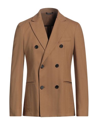 Tonello Man Blazer Camel Size 38 Virgin Wool, Elastane