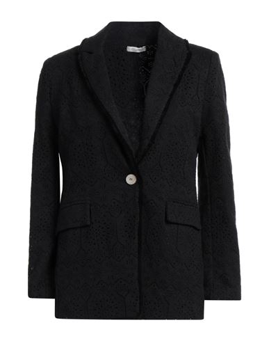 MOTEL MOTEL WOMAN BLAZER BLACK SIZE S COTTON 