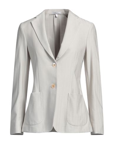 Boglioli Woman Blazer Beige Size 4 Cotton In Grey