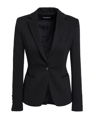 Dondup Woman Blazer Black Size 2 Viscose, Polyamide, Virgin Wool, Elastane In Black
